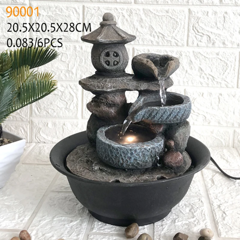 Factory Customized Indoor Tabletop Waterfall Fountain Mini Water