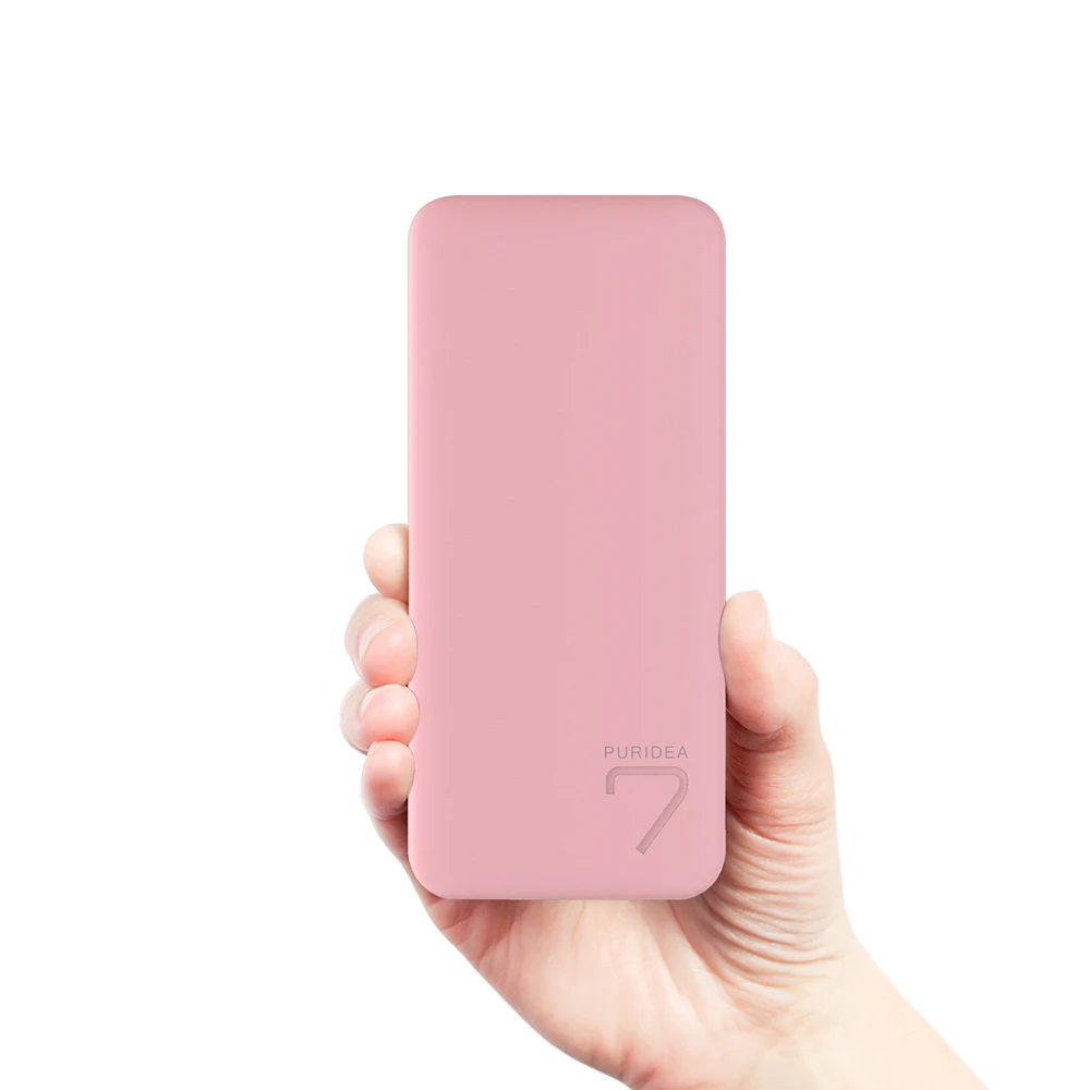 
PURIDEA S4 6600mAh Mobile Power Bank Dual USB Output Pink 