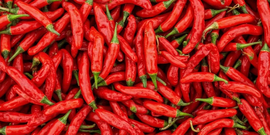 Chef handling Bird's Eye Chillies with gloves