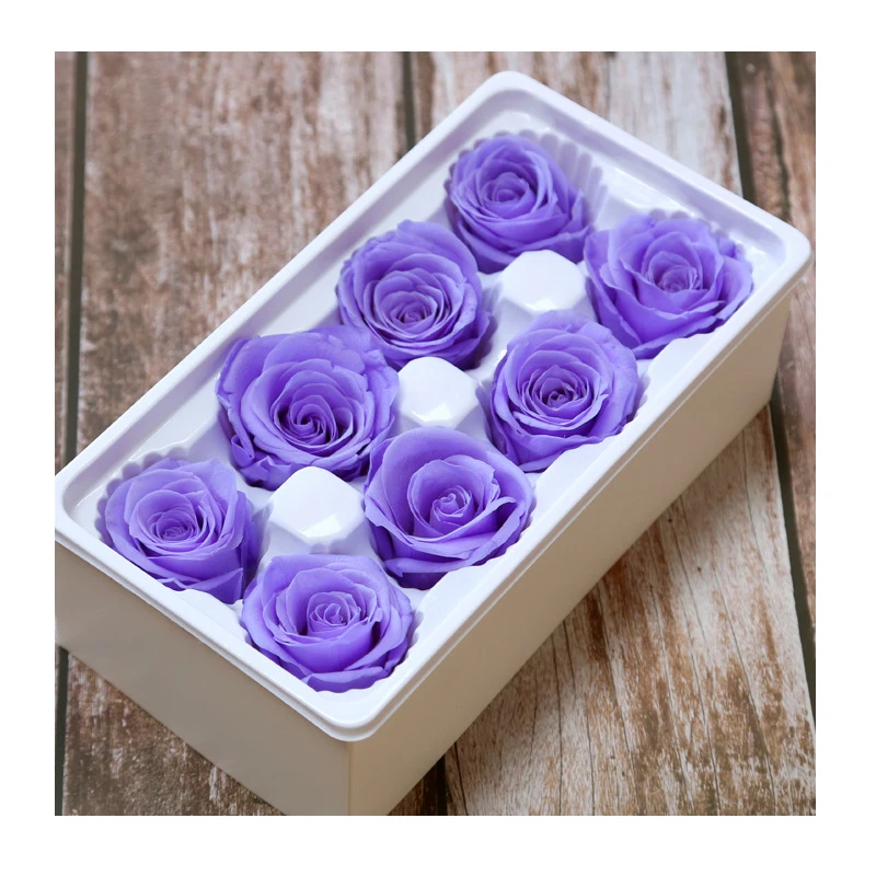 4-5cm Preserved Rose Flowers Immortal Rose Real Touch Flower Head Flowers Artificial Preserved Rose Bud