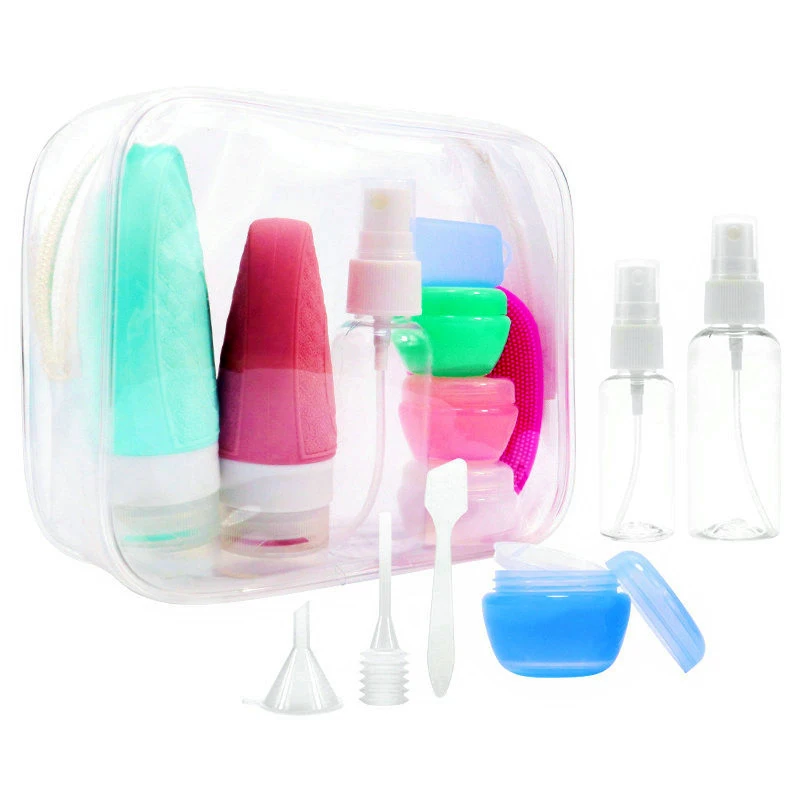 

Tsa approved luxury travel 3 in 1 portable soft 89 ml 3 piece travel silicone travel bottles set bottles 3 pcs organized kit