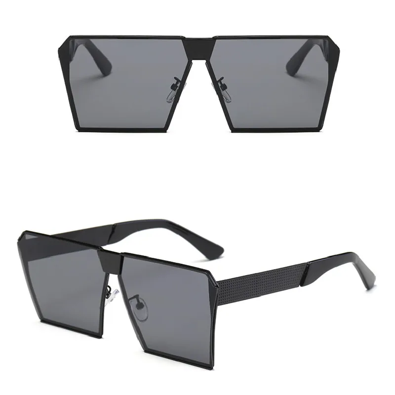 

Gradient Brown Reflective New Arrivals Italy Designer Unbreakable Square Big Sunglasses, Multi colors