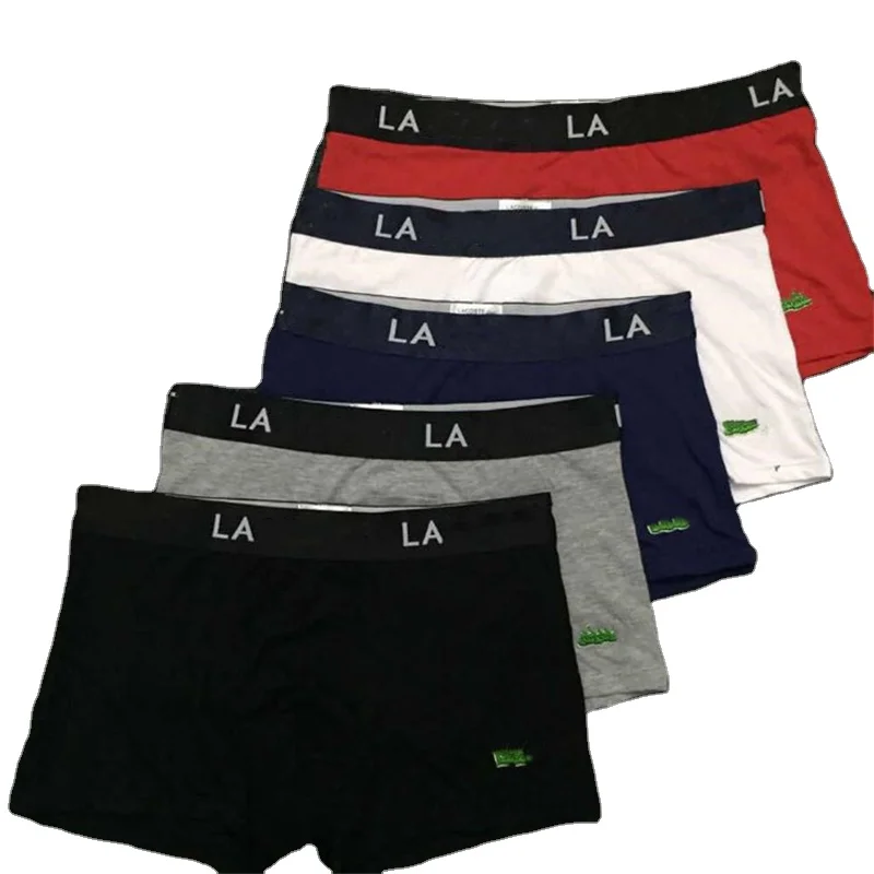 

Sexy Embroidery Oversized Boxers Cotton Mid Waist 2XL Briefs Underpants For Male