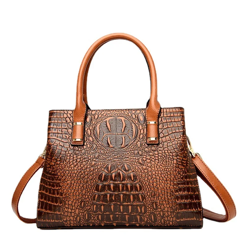 

Wholesale fashion high-end handbags crocodile pattern pu leather ladies handbags women hand bag luxury