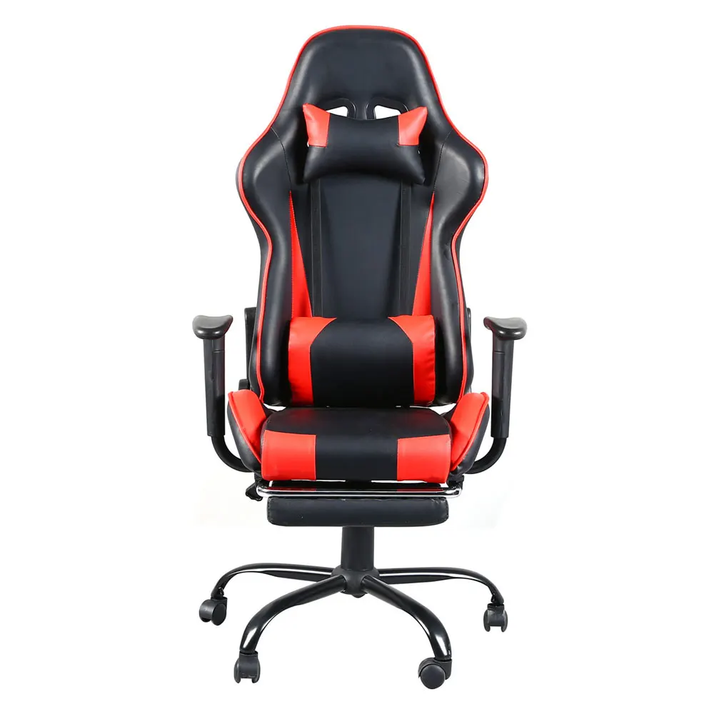 

Ajustable Gaming Chair with Footrest, Ergonomic for Adults, Black & Red, Black and red