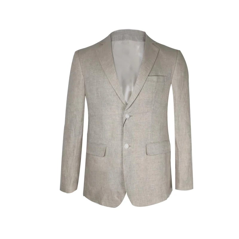 

Wholesale Fashion Casual Slim Fit Formal Wedding Dress 100%Linen Men Suit Clothing Custom Summer Winter