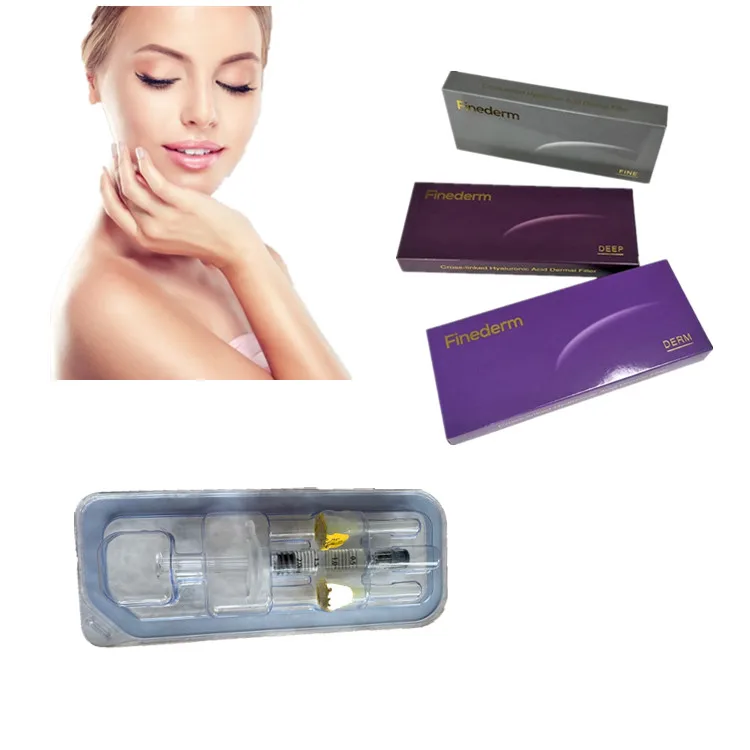 

Finederm cross linked hyaluronic acid dermal filler for lip fullness 2ml Derm, Transparent