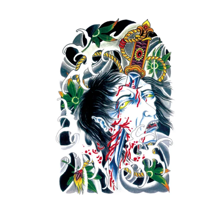 

Newest Eco Non-Toxic waterproof Body Art Arm Tattoo sticker Women Men, Cmyk