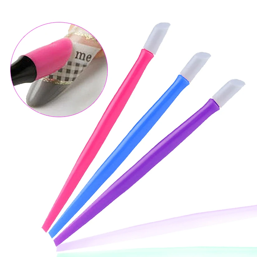 

Care Manicure Care Tool Cuticle Remover Pen Nail Pusher Dead Skin Remover Plastic Nail Cleaning Tools Rod, Pink/blue/green/purple...etc(can be customized color)