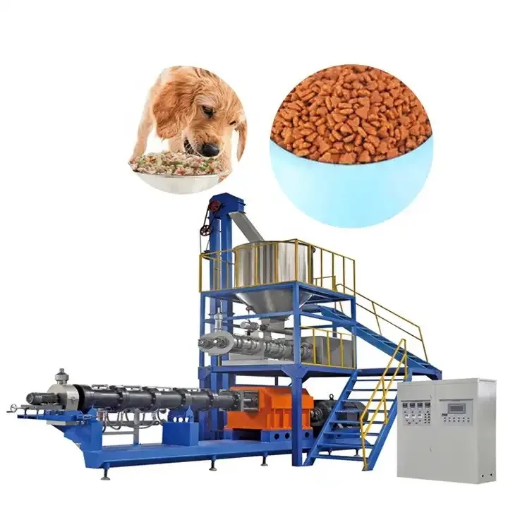 Great Price Twin Screw Dry Animal Pet Dog Food Pellet Making Machine Machinery Pet Food Production Line For Sale