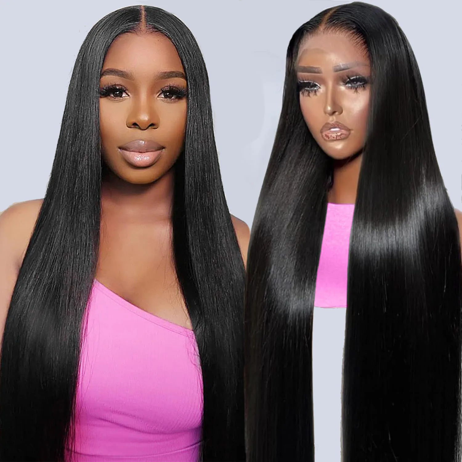 Raw Human Hair Vietnamese Lace Front Bone Straight Per Cut hd Lace Wigs 180% Density Human Hair Glueless HD Lace Frontal Wigs
