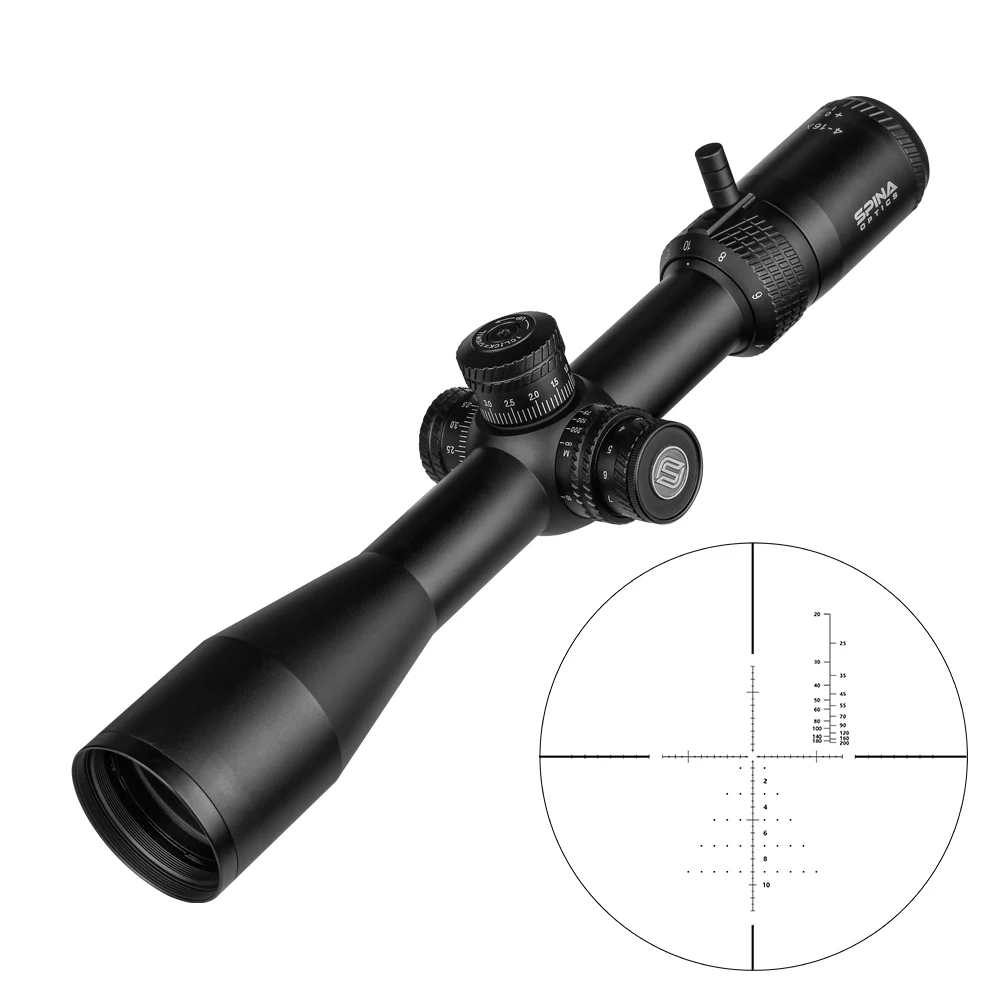 

SPINA OPTICS Tactical Hunting 4-16x44 SF Optical Scope Sight 30mm Tube Riflescope Hunting shooting Optics for .223 308 5.56