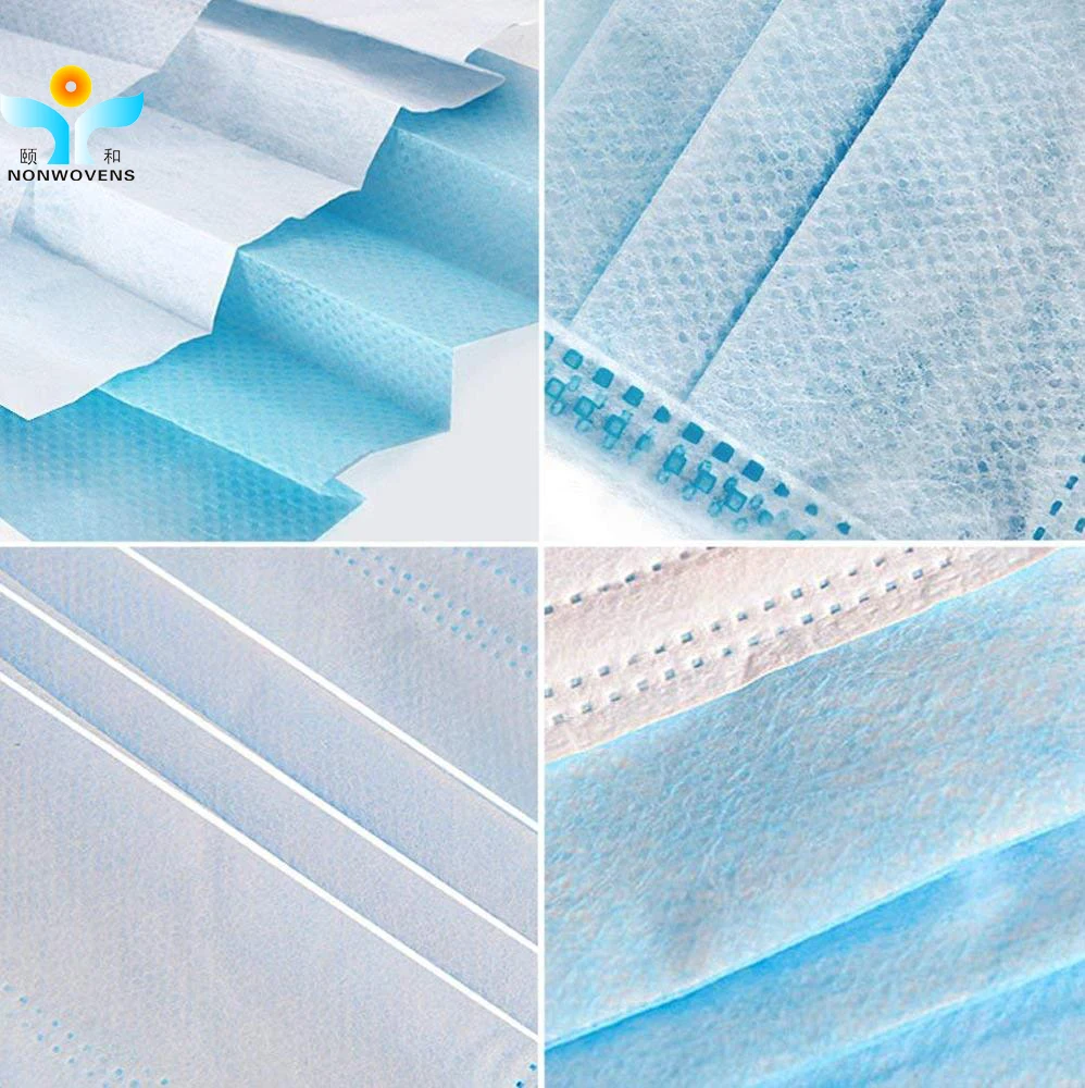 Nonwoven Three Ply Disposable Face Mask 2 Layers 25gsm Pp