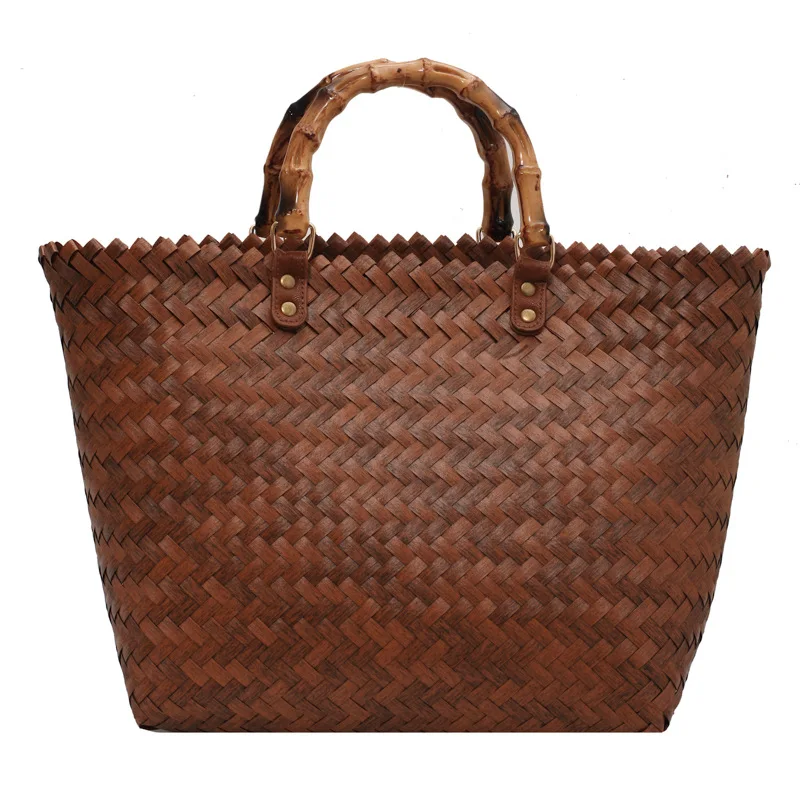 

Hot Sale Light And Large Capacity Focusrite Bag Ladies Weaving Material Women Handbag With Special Handle Travel Hand Bag Y16064, Accept customized color