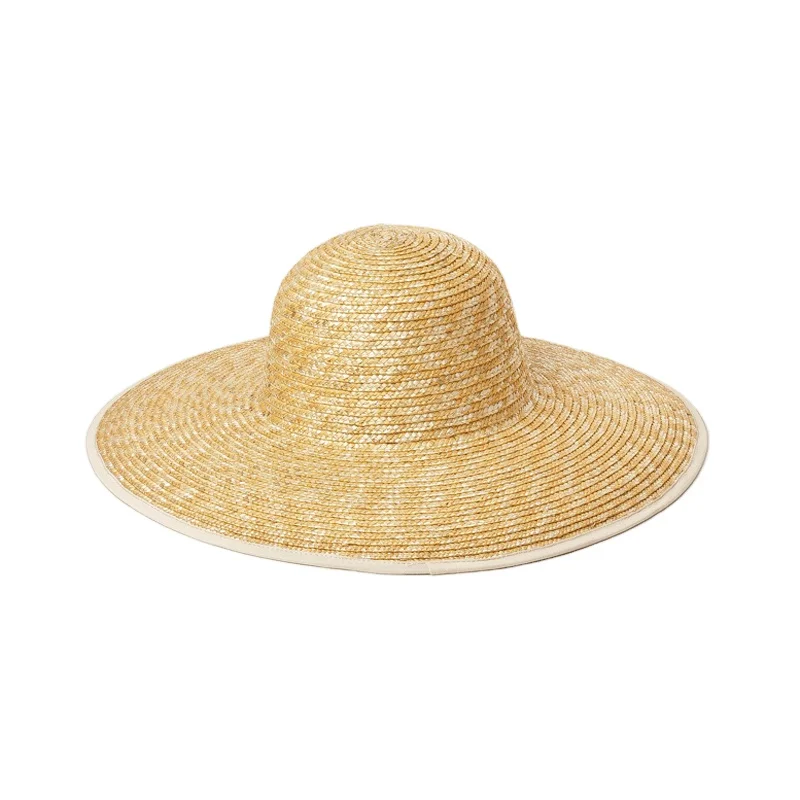 

Shinehats Wholesale Custom Natural straw wide brim sun hat women round top straw hat Sombreros De Paja Chapeau luffy straw hat