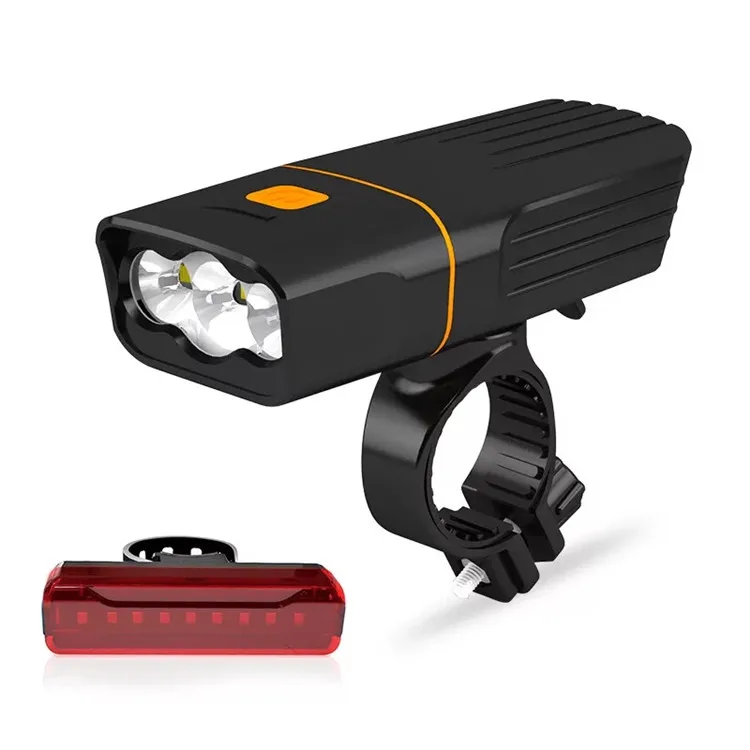 

Mountain bicycle LED flashlight night riding waterproof headlights USB charging strong light bike, Customized color/colorful