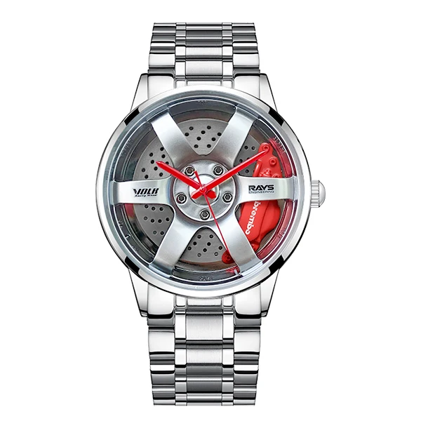 

Hot Selling volk rays te37 Stainless Steel Quartz Watch Men Waterproof Dual Time Zone Watch