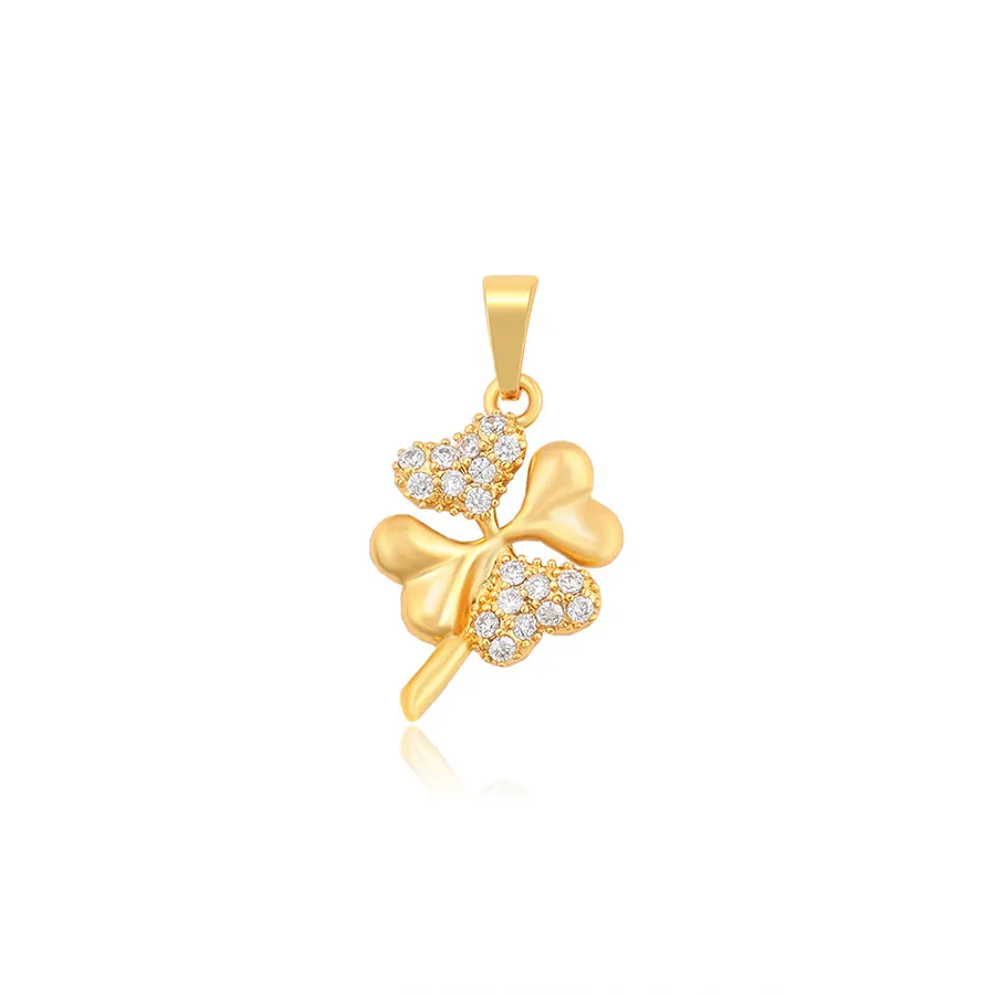 

A00896829 xuping jewelry Factory Wholesale fashion Four Leaf Clover Diamonds Dubai 24k Gold Plated Pendant