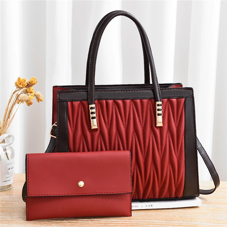 

premium vintage pu luxury handbag set for women