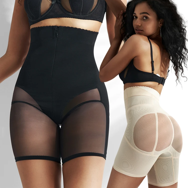 slimming girdle fajas colombianas body shaper high waisted shapewear with zipper for women butt lifter shaper