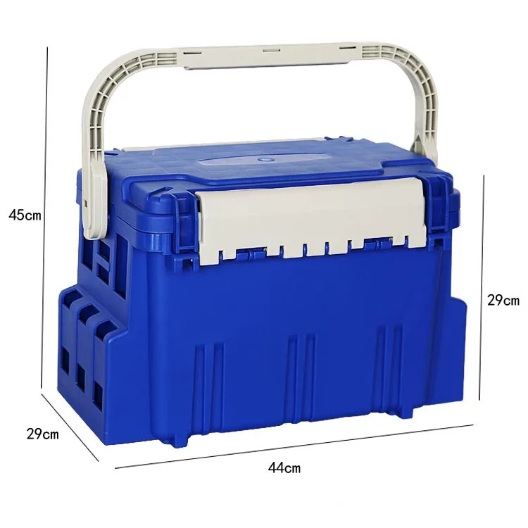 

Top quality Multifunction plastic fishing box lures storage fishing tackle boxes, Orange/blue/black