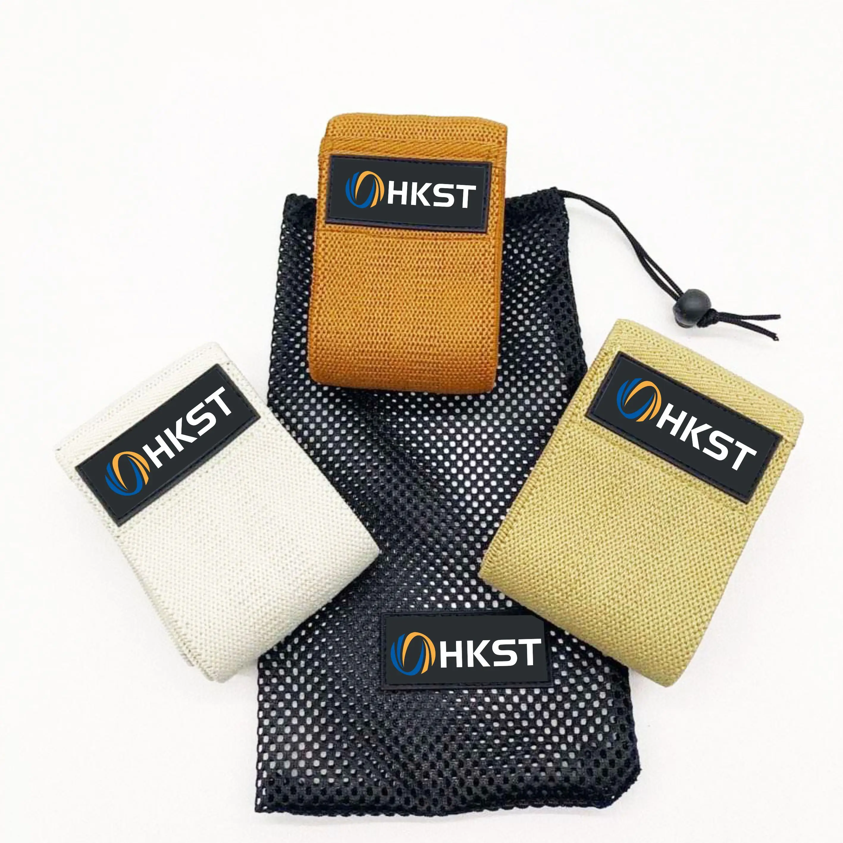 

Customized Logo Packing Fitness Workout Resistance Bands Yoga Exercise Elastic Fabric Latex Rubber Hip Booty Bands For Women