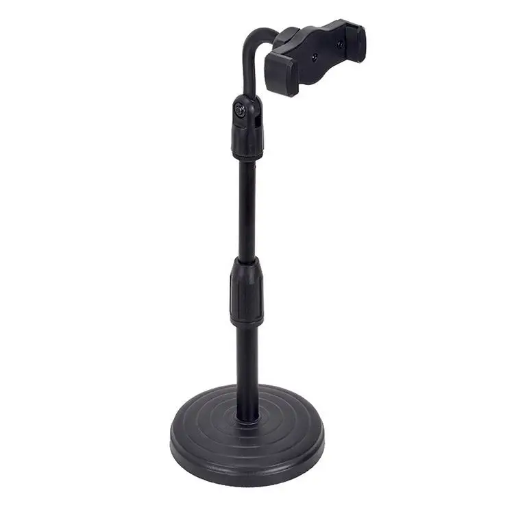 

Best selling microphone stand durable base adjustable live desktop stand with microphone stand, Black