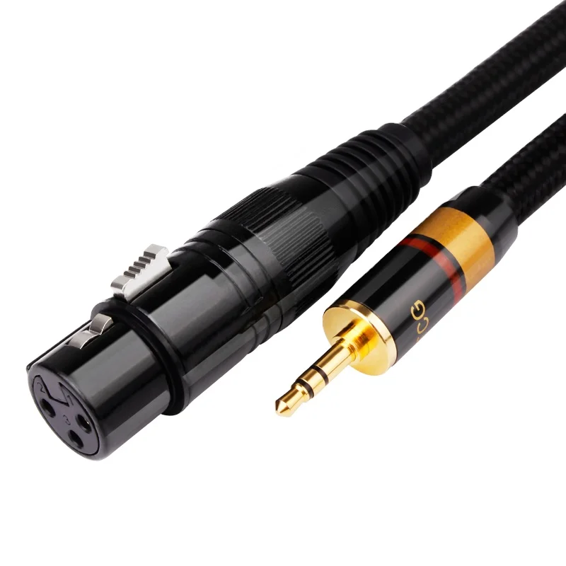 

3.5mm to XLR Female 3 pin Audio Cable Mixer Amplifier stage Light Microphone Splitter Adapter Cannon Xlr to 3.5 Speaker cable