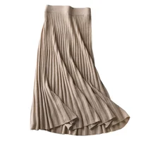 

Ladies autumn winter fashion knitted long fashion rib skirt