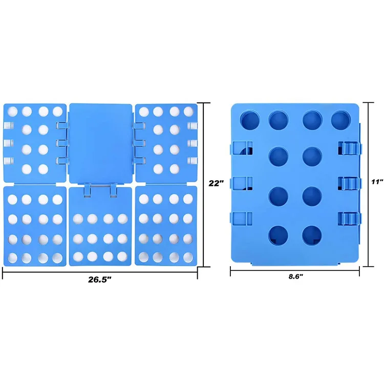

Clothes Folding Board, Adjustable Clothes Folder with Towel Clips - Adult Dress Pants Towels T-Shirt Folder Board/ Easy Laundry