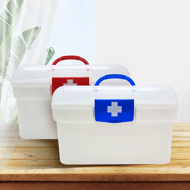 

Factory Sale Good Quality Portable Medicine Cabinet Family Medicine Chest First-Aid Box Plastic Storage Drug Box