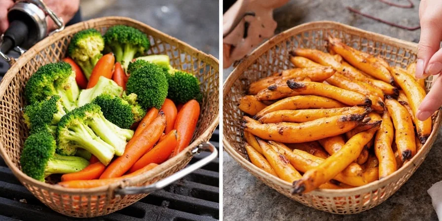Beautifully plated grilled vegetable platter with dips and garnishes