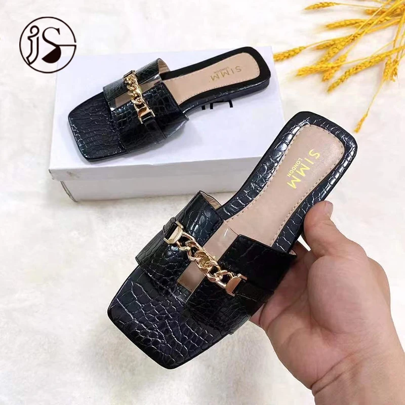 

Fashion 2021 fancy Excellent quality women slippers new thick-soled adult casual flat shoes ladies sandals sandals, Picture