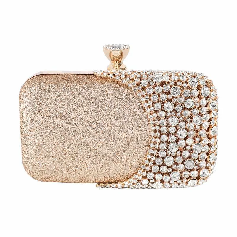 

2020 Fashion Diamond Shiny Handbag Ladies Dinner Bag Bride Purse