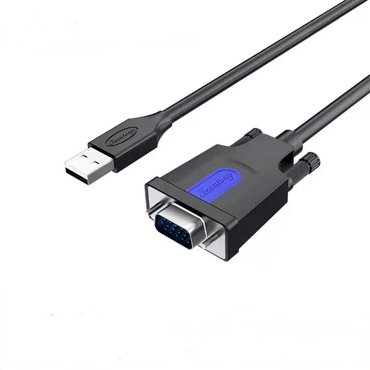 

RS232 PL2303 adapter serial chipset DB9 to USB drive cable USB to RS232 (DB9) serial cable, Fog blue