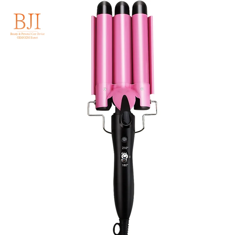 

Portable 3 in 1 Triple 3 Barrel Hair Waver Iron Electric Deep Waver Curling Iron Spiral Rotating Magic Automatic Hair Curler