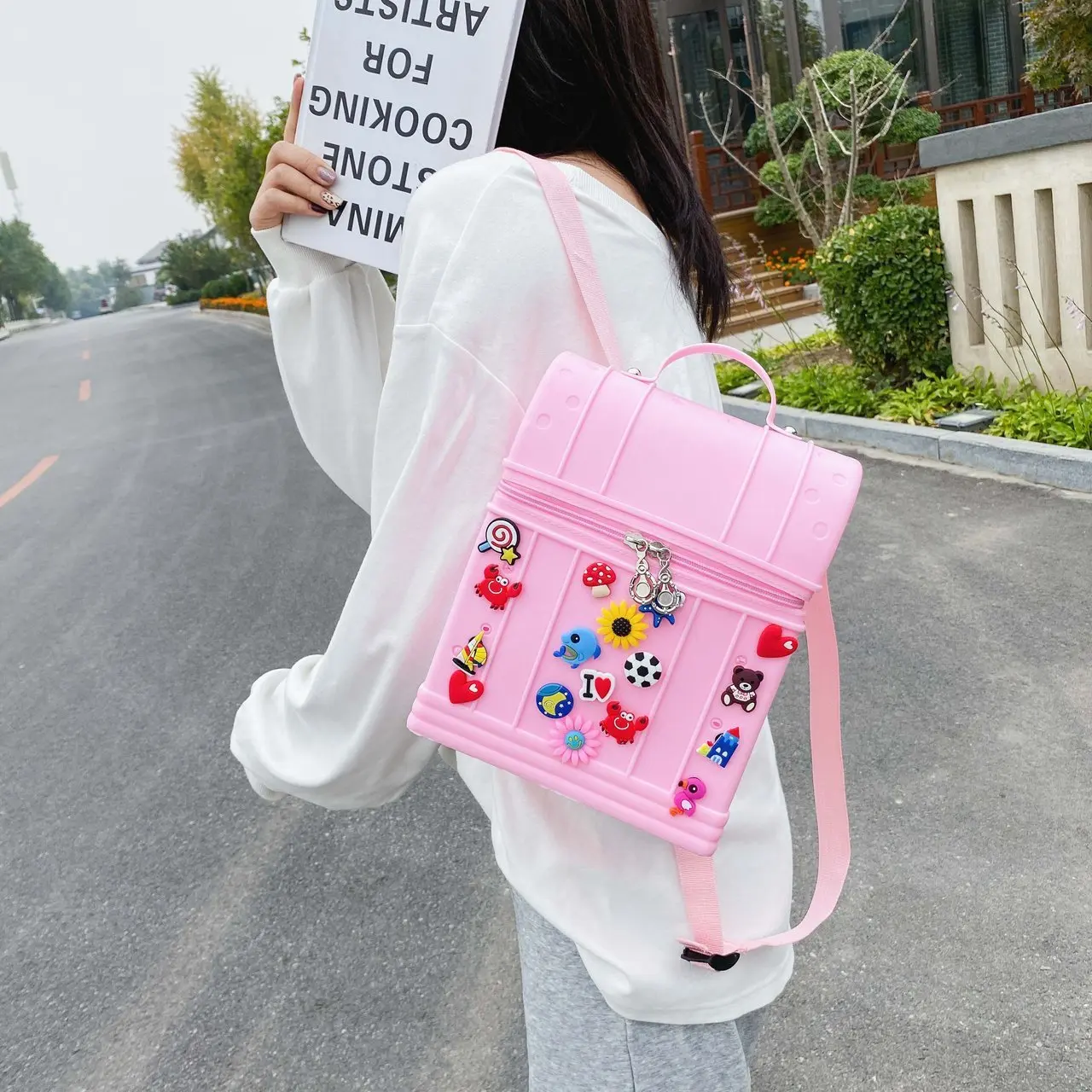 

Creative silicone cute parent-child children's shoulder bag, Colours