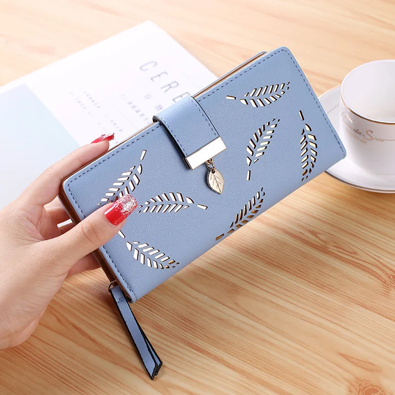 

Guangzhou factory popular style PU leather wallet women long wallet phone wallet, 5 colors