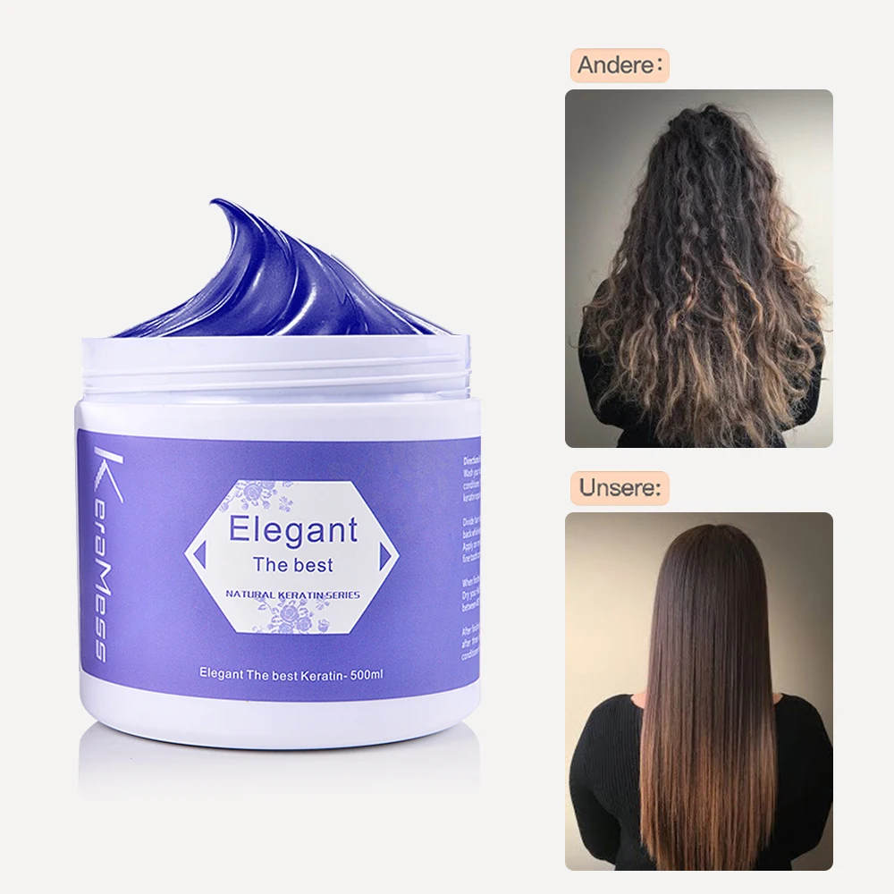 

KeraMess No Formaldehyde Best Brazilian Keratin Straightening Hair Repair Treatment Keratin Blowout, Purple cream
