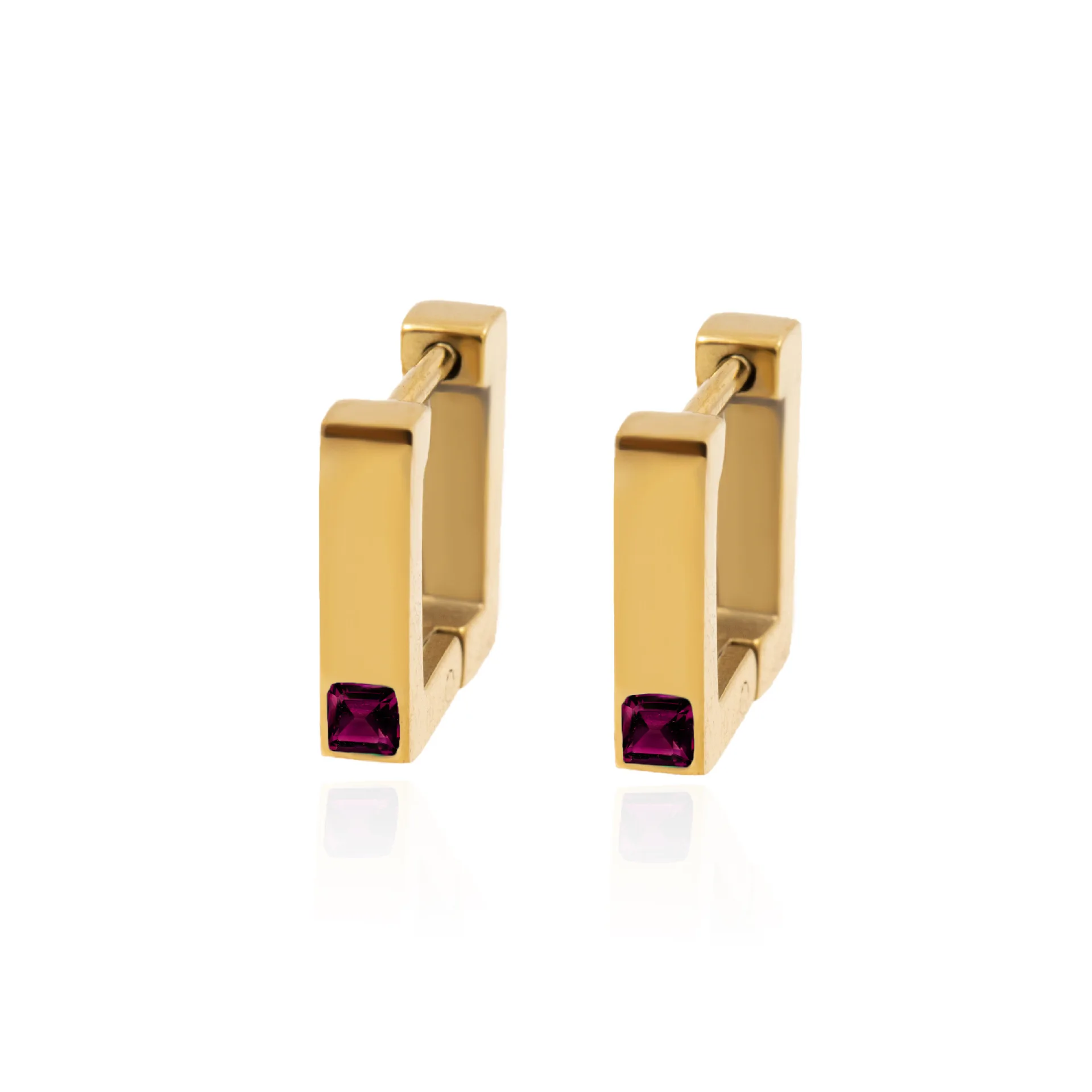

Minimalist Jewellery Stainless Steel Earrings 18K Gold Square Hoop Earrings Woman