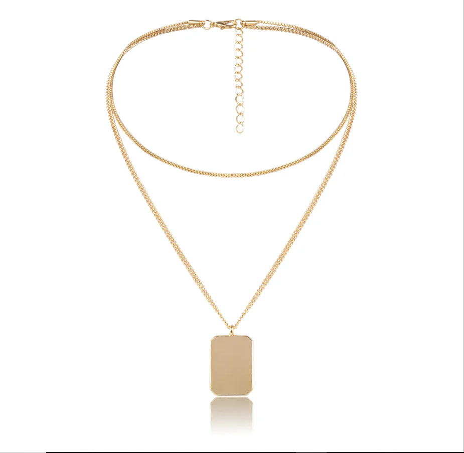 

Wholesale Women's Trendy Layer Multi Pendant Necklace