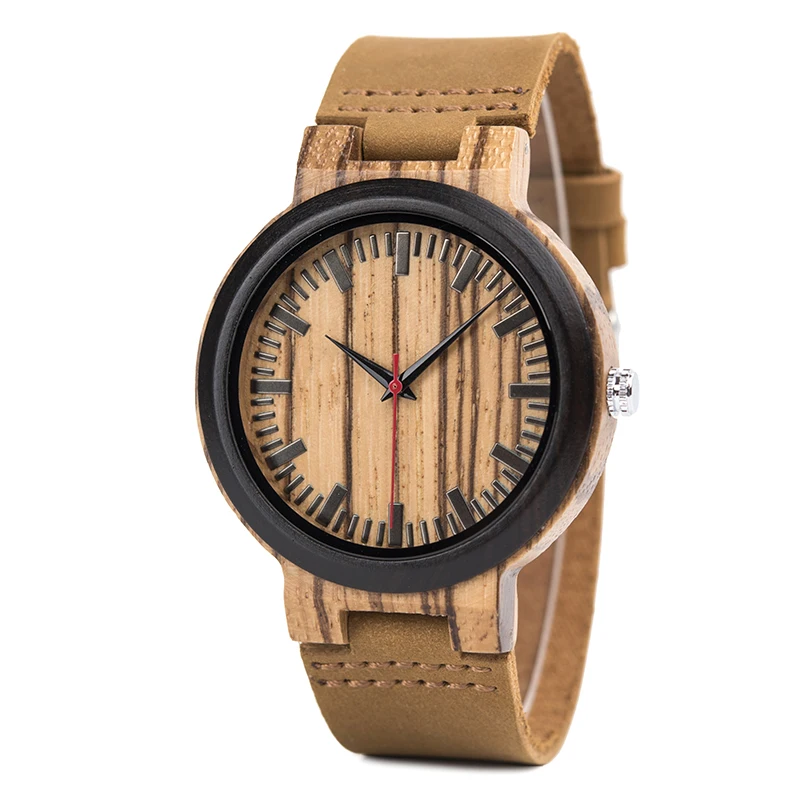 

DODO DEER Fashion Custom Logo Men Wristwatch Leather Strap Watch Wood Grain Watches