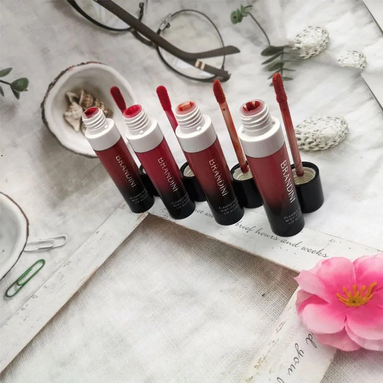 

Low MOQ Vegan Polarized matte Liquid Lipstick Customized Velvet Lip Gloss Ready To Ship, Muliti-color