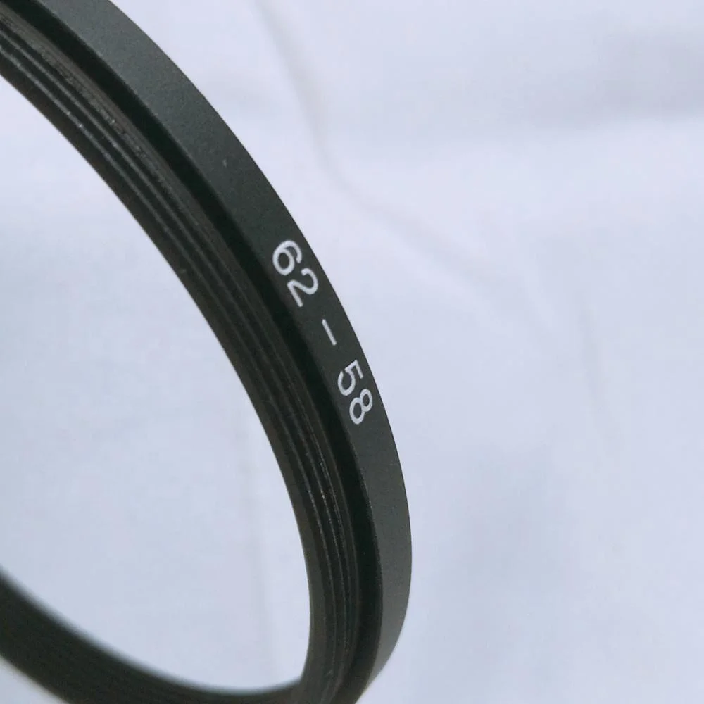 

massa 58mm camera lens filter adapter ring, Black / silver