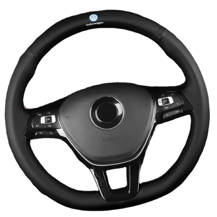 

car covers Chinese manufacturers for Volkswagen car steering wheel covers leather product, Customized color