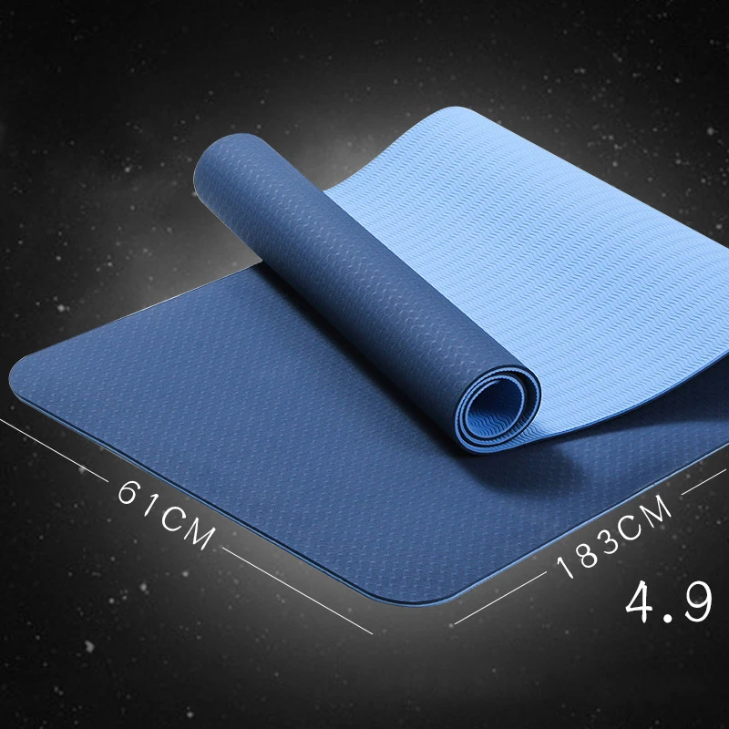 

Eco friendly 6mm waterproof yoga mat children TPE home sport dance exercise mat single and double color flat support mat, Customized
