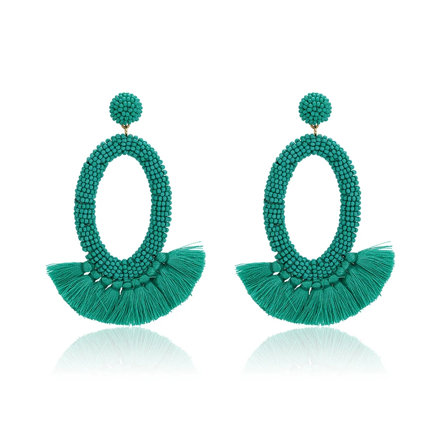 

99554 xuping fashion 2019 new arrival tassel long drop earring for lady