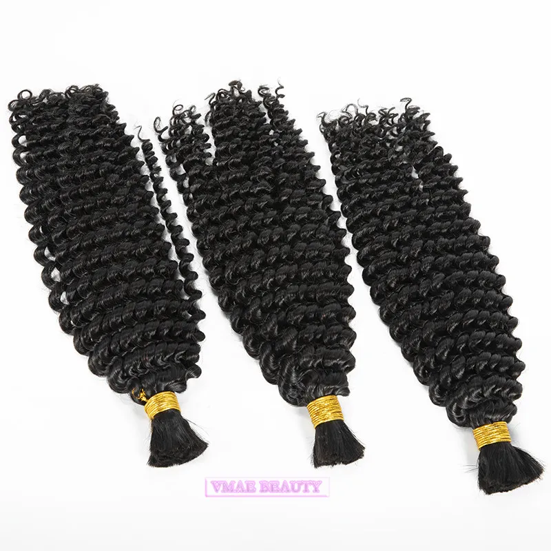 

VMAE Peruvian Full Cuticle Aligned Virgin Hair Bulk Wholesale 3A 3B 3C 4A 4B 4C Kinky Curly Weave Bulk Human Hair For Braiding