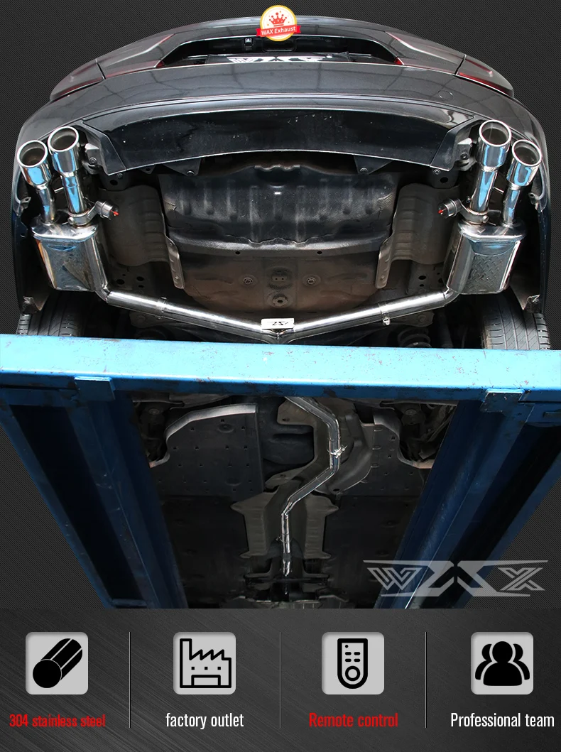 Catback Exhaust Pipe System Downpipe for Honda Accord 9/9.5/10 Generation 2013-2022 Stainless Steel Catback Exhaust Downpipe