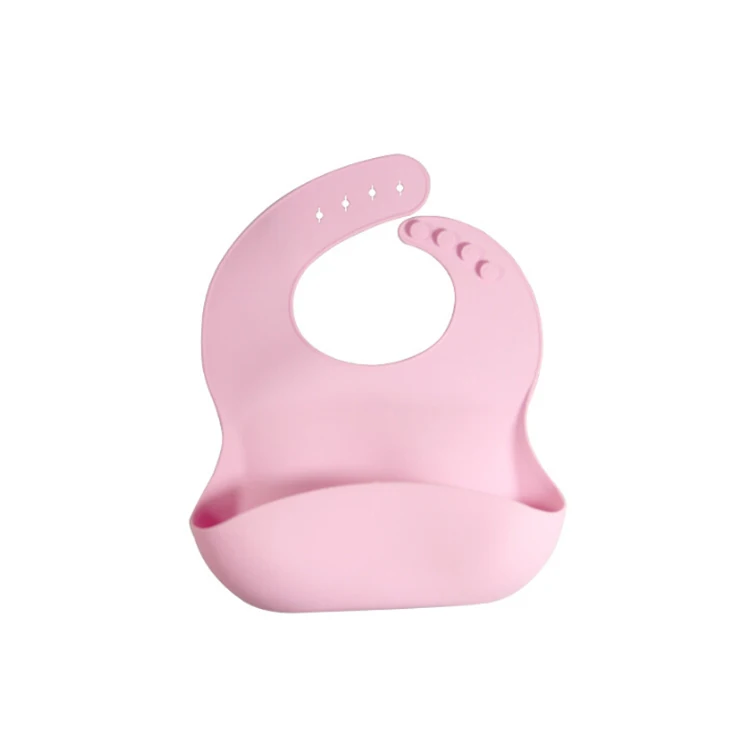 

Adjustable Fit Waterproof Baby Bibs Silicone Waterproof Bib Set, Pink, blue, yellow, customized